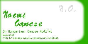 noemi oancse business card